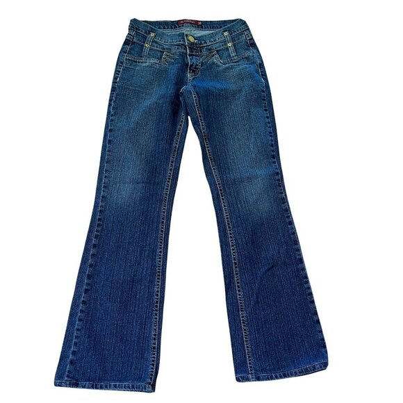 Du Contra Womens Low Rise Boot Cut  Medium Wash Blue‎ Jeans Size 38 (B10024) - Picture 1 of 11